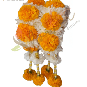 Marigold & White Chrysanthemum Floral Bridal Kaleera