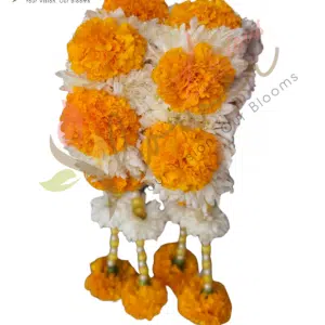 Marigold & White Chrysanthemum Floral Bridal Kaleera