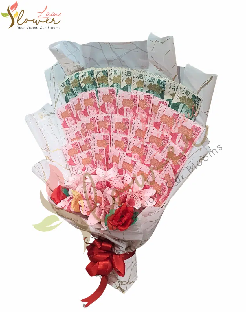 Royal Mix Money Fan Bouquet