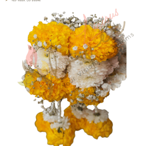 Marigold & White Chrysanthemum Bridal Floral Kaleera