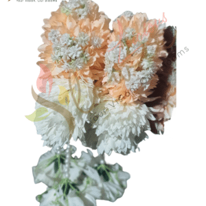 Peach & White Chrysanthemum Floral Bridal Kaleera