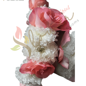 Pink Rose & White Chrysanthemum Fresh Flower Bracelet