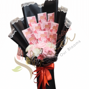 Noir Blush Money & Roses Bouquet