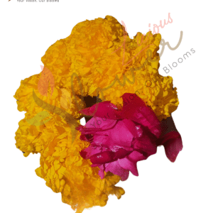 Yellow Marigold & Pink Rose Fresh Flower Bangle