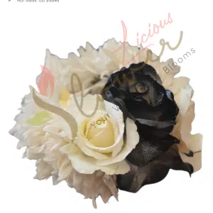 Black & White Rose Floral Bracelet