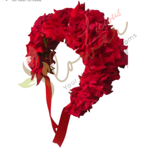 Red Rose Heart Shaped Floral Wreath