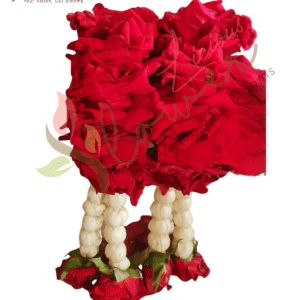 Red Rose & Jasmine Hanging Hand Floral Bracelet