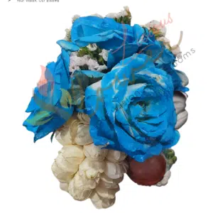 Blue Rose & Jasmine Hand Floral Bracelet